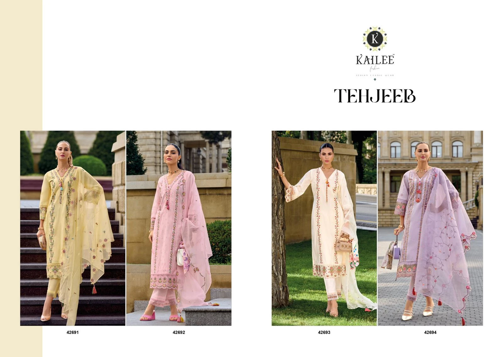 Kailee Fashion Tehjeeb Pure Cotton Wholesale Fancy Readymade Salwar Suit Catalog — Wholesale, Kailee Fashion wholesale from Surat — view 3